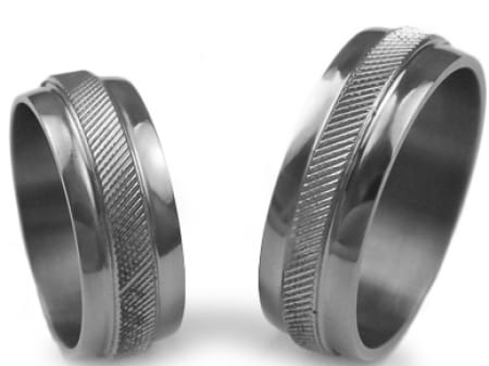Obrączki ślubne z tytanu półokrągłe 7mm Tytanowe T038