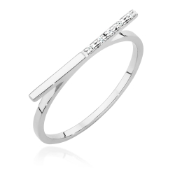 Pierścionek zaręczynowy z białego złota z diamentami 0,025ct Fire Of Love BW-537-b