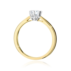 Pierścionek zaręczynowy z żółtego złota z diamentami 0,46ct Fire Of Love BW-539-0,46ct
