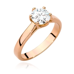 Pierścionek zaręczynowy z różowego złota z diamentem 1,00ct Fire Of Love BW-540-1,00ct-r