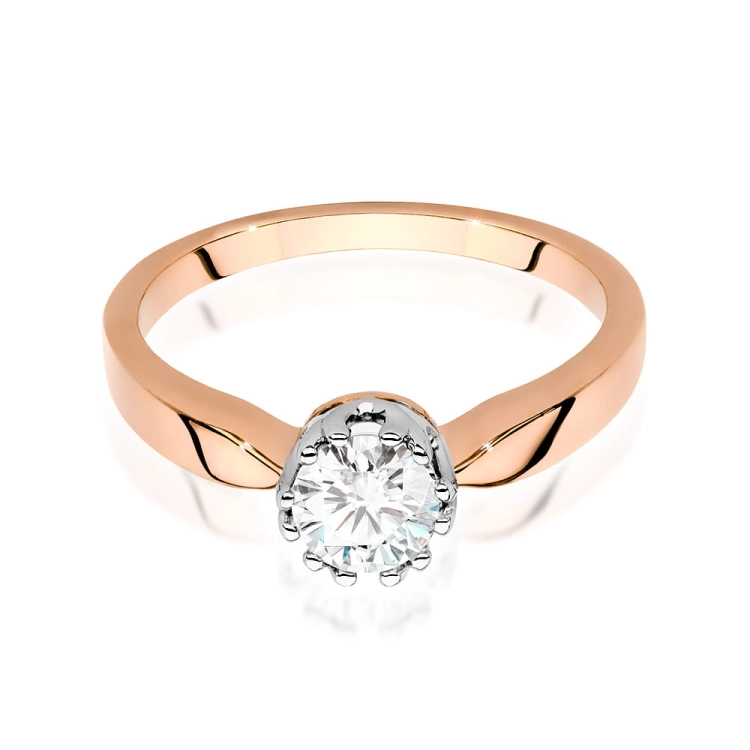 Pierścionek zaręczynowy z różowego złota z diamentem 0,50ct Fire Of Love GW-541-0,50ct-r