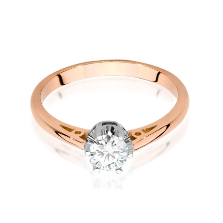 Przejdź do produktu Pierścionek zaręczynowy z różowego złota z diamentem 0,40ct Fire Of Love 