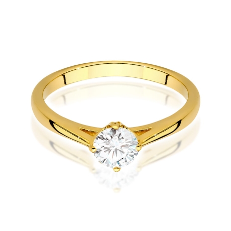 Przejdź do produktu Pierścionek zaręczynowy z żółtego złota z diamentem 0,50ct Fire Of Love