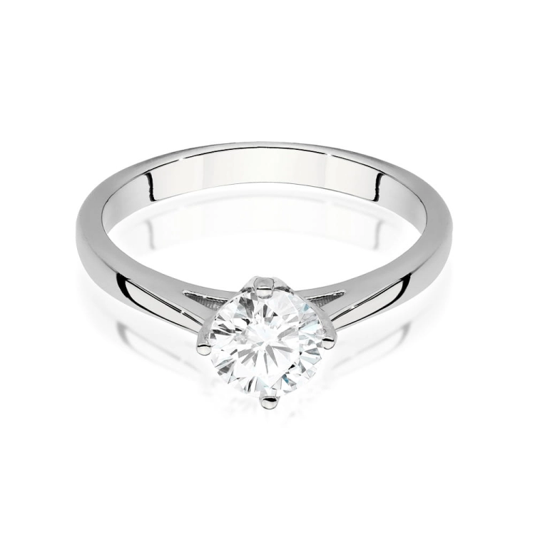 Pierścionek zaręczynowy z białego złota z diamentem 0,70ct Fire Of Love GW-543-0,70ct-b